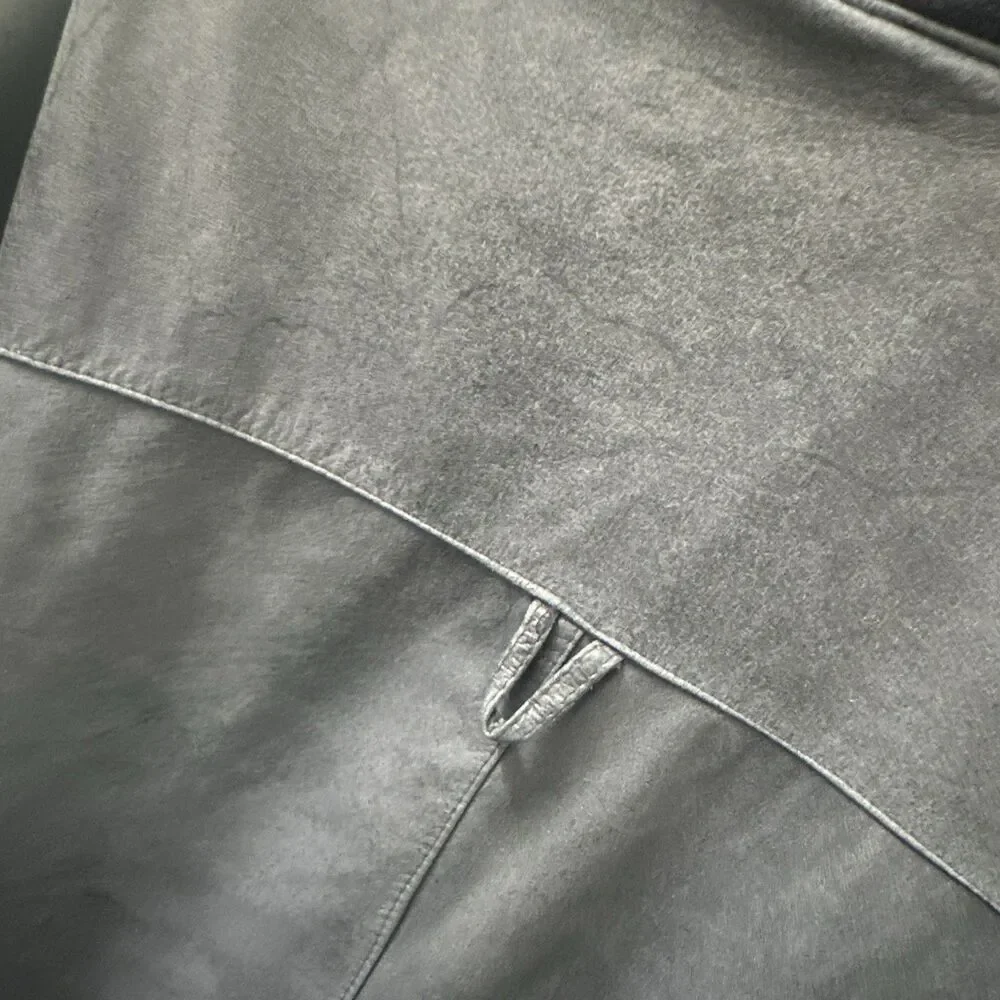 Pelle Mens M Genuine Leather Bomber Jacket Black Snap Front Missing 2 Buttons